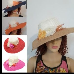 Women Summer Hats Wide Brim Party Cap